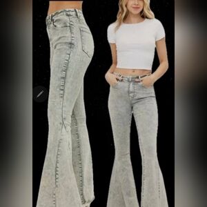 NWT Blue B Flare Jeans in Light Olive